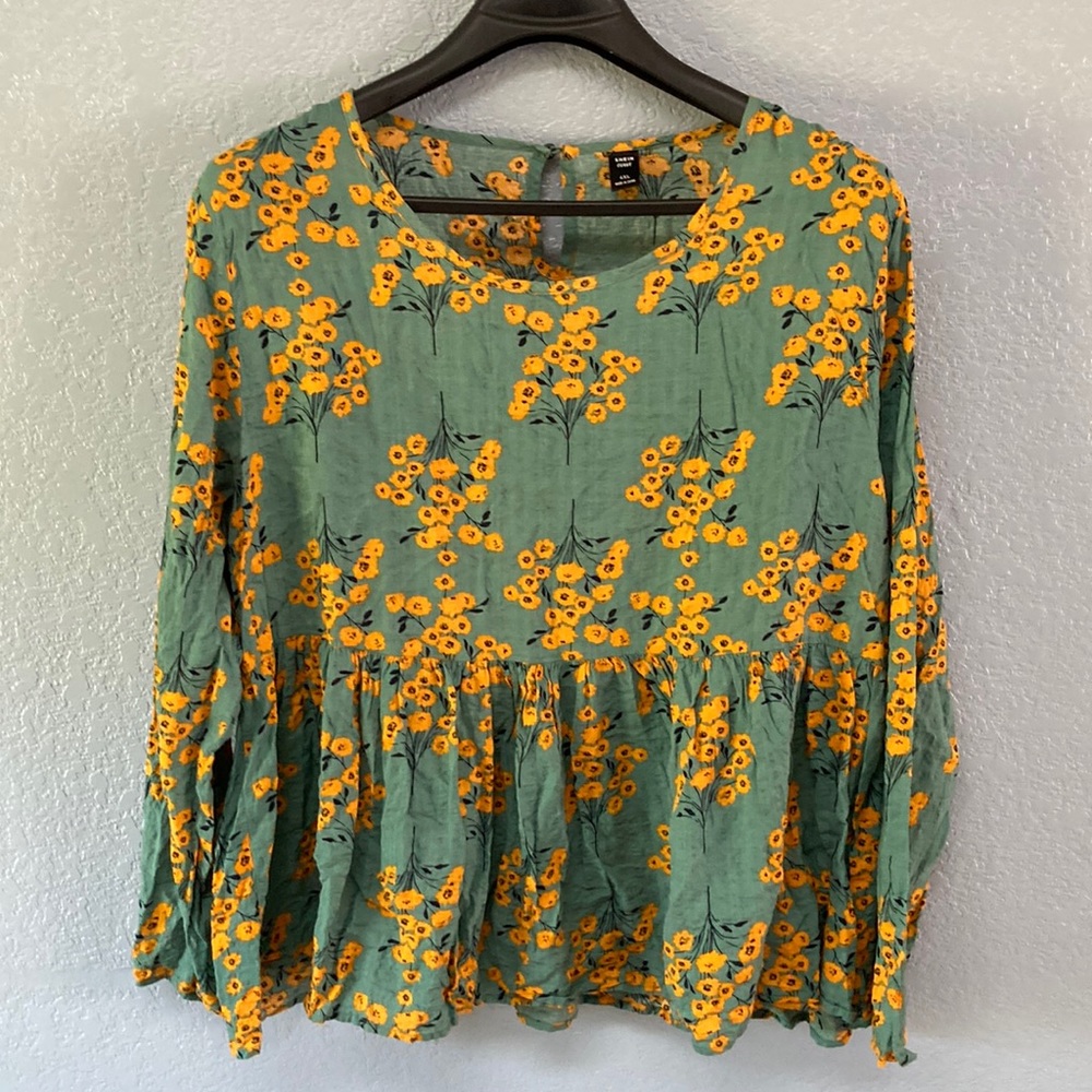 Shein Curve Peasant Blouse 4X - Picture 1 of 8